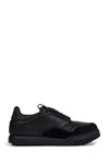 Givenchy Black Calf Leather Bos Taurus Low Top Sneakers In Black
