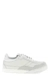 Givenchy White Calf Leather Bos Taurus Low Top Sneakers In Gray
