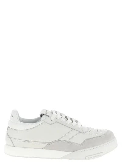 Givenchy White Calf Leather Bos Taurus Low Top Sneakers In Multi
