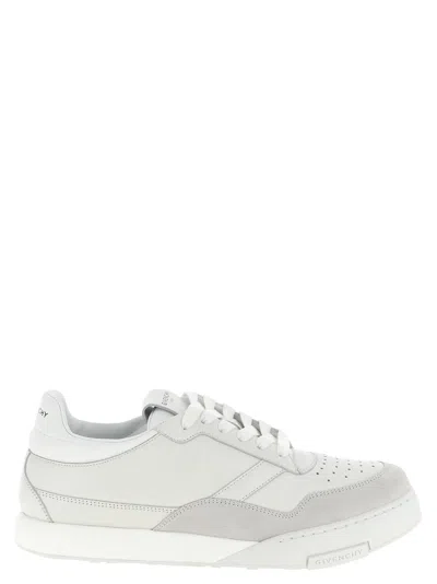 Givenchy White Calf Leather Bos Taurus Low Top Sneakers In Multi