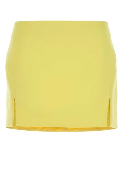 GIVENCHY GIVENCHY YELLOW STRETCH CREPE MINI SKIRT