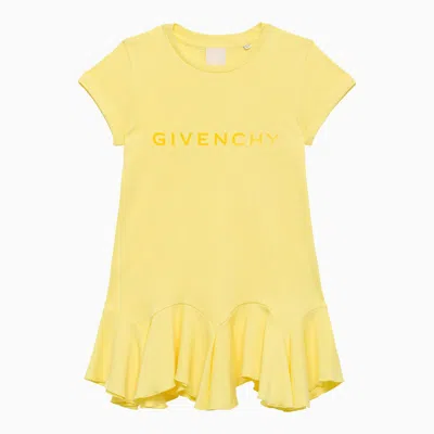 Givenchy Kids' Yellow Cotton Dress With Logo