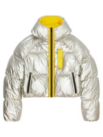 Givenchy Yellow Fibres Jackets And Women's Coat In Silver