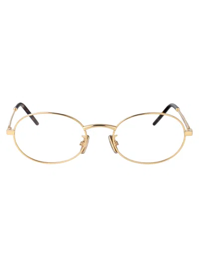 Givenchy Yellow Metal Glasses In Pattern