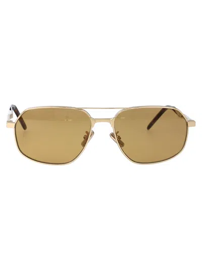 Givenchy Yellow Metal Sunglasses In Gold