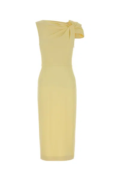 GIVENCHY YELLOW STRETCH CADY DRESS