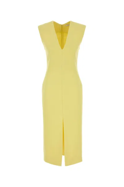 GIVENCHY YELLOW STRETCH CREPE DRESS