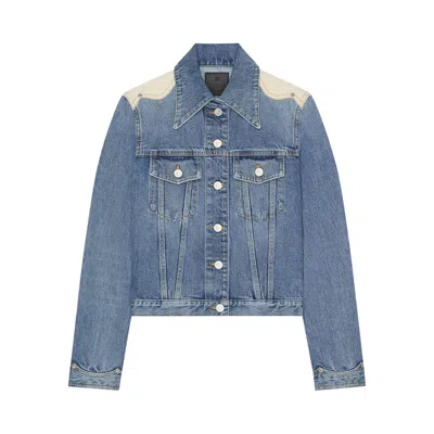 Pre-owned Givenchy Yoke Denim Jacket 'denim Blue' | Women's Size 36