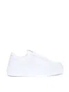 Givenchy City Leather Platform Sneakers In White
