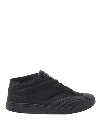 Givenchy Black Fabric And Leather Skate Sneakers In Brown