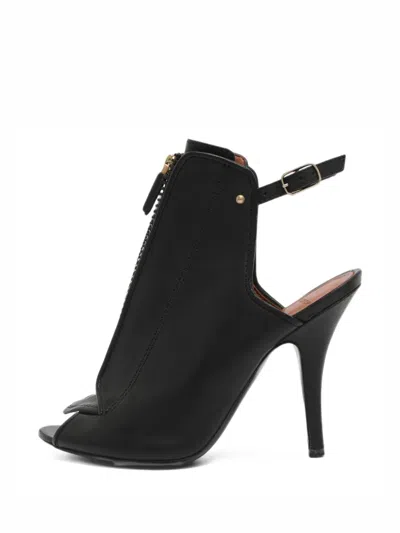 Pre-owned Givenchy Zip Ankle Strap Pumps In Black