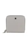 Givenchy Zip-around Leather Wallet In Neutral