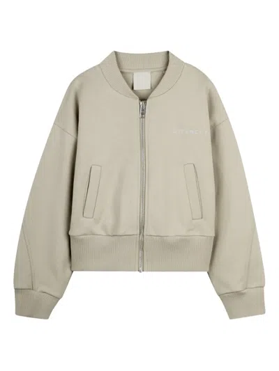Givenchy Kids' Zip Bomber Jacket In Neutral