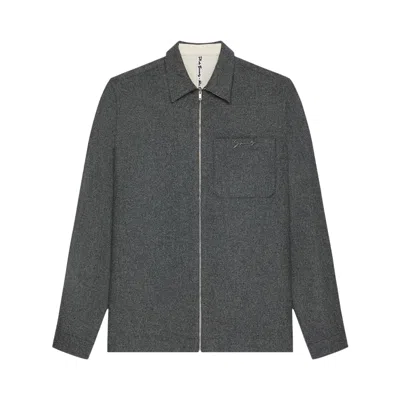 Pre-owned Givenchy Zip Front Shirt 'medium Grey' | Men's Size 44