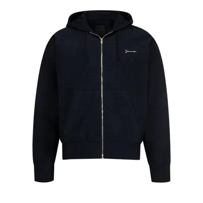 Pre-owned Givenchy Zip Hoodie 'black/navy' | Men's Size S