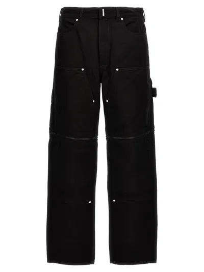 Givenchy Zip Off Carpenter Jeans In Black