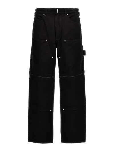 Givenchy Zip Off Carpenter Jeans In Black