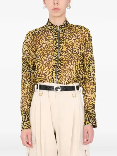 Givenchy Animal Print Long Shirt For Women In Multi