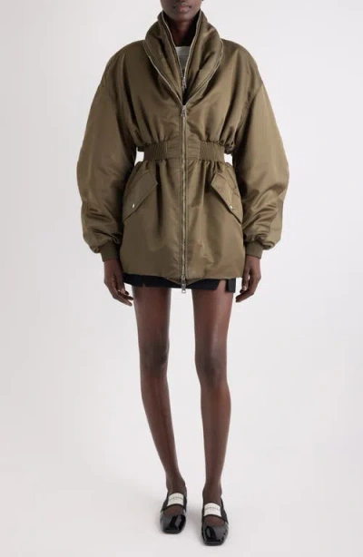 GIVENCHY GIVENCHY ZIP SHAWL COLLAR LONG BOMBER JACKET