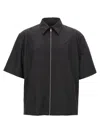 Givenchy Chemise Zippée À Détail 4g In Black