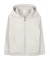 Givenchy Light Beige Zip-up Hoodie With Front And Back Logo In White