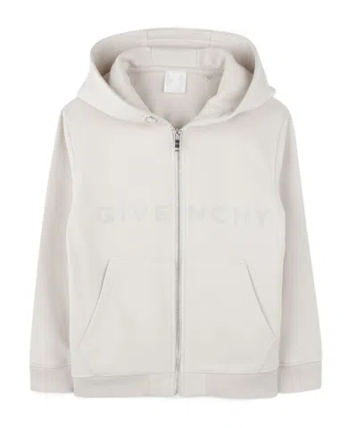 GIVENCHY GIVENCHY KIDS LOGO PRINTED ZIPPED HOODIE