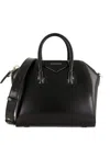 Givenchy Mini Antigona Box Leather Tote Bag With Two-way Carrying Option In Blue
