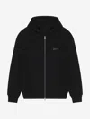 Givenchy Men Boxy Fit Hoodie With Zip And Pocket Base In Black