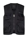 GIVENCHY ZIP-UP LOGO EMBROIDERED VEST