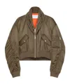Givenchy Bomber With Zipped Shawl Collar In Nylon In Green