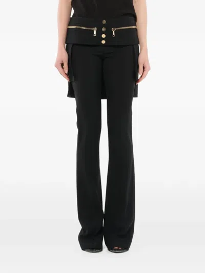 Givenchy Zip-detail Buttonet Trousers In Black