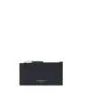 Givenchy Zipped Card Holder In Grained Leather In Black
