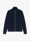 GIVENCHY ZIPPED CARDIGAN IN WOOL AND CASHMERE