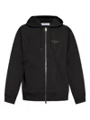 Givenchy Relaxed-fit Black Zip-up Hoodie With Drawstring Hood In Black