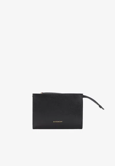 Givenchy Zipped Leather Wallet In Black