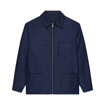 Pre-owned Givenchy Zipped Overshirt 'dark Blue' | Men's Size 52