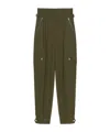Givenchy Zipped Pants In Cotton And Wool In Green