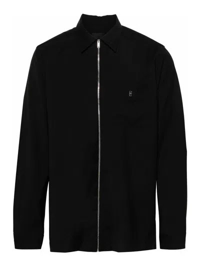 Givenchy Zipped Shirt In Black