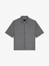 GIVENCHY ZIPPED SHIRT IN WOOL WITH 4G DETAIL