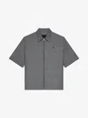 Givenchy Zipped Shirt In Wool With 4g Detail In Black