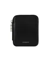 Givenchy Slim Textured Compact Wallets In Black