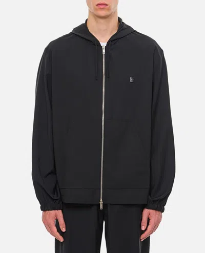 GIVENCHY ZIPPED WOOL HOODIE