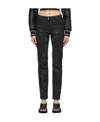 Givenchy Black Zip Jeans In Black