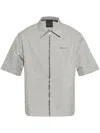 Givenchy Gray Monogram 72 Jacquard Zipped Shirt In Grey