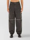 Givenchy Zippered Jeans With Cargo Pockets And Belt Loops In Black