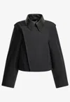 Givenchy Zip-up Cropped Jacket In Blue