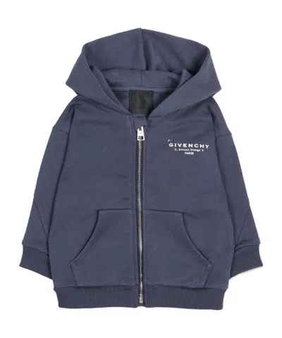 Givenchy Zip-up Hoodie In Blue