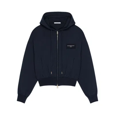 Pre-owned Givenchy Zip-up Hoodie Sweater 'navy' | Blue | Women's Size S