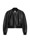Givenchy Cropped Bomber Jacket Long Sleeves Collar In Black