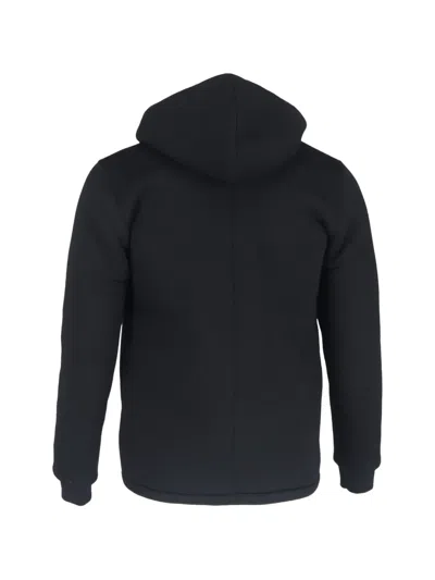 Pre-owned Givenchy Zip-up Shear-lined Hoodie In Black